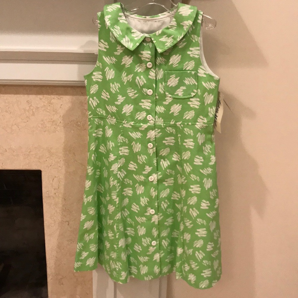 Girls green sun dress